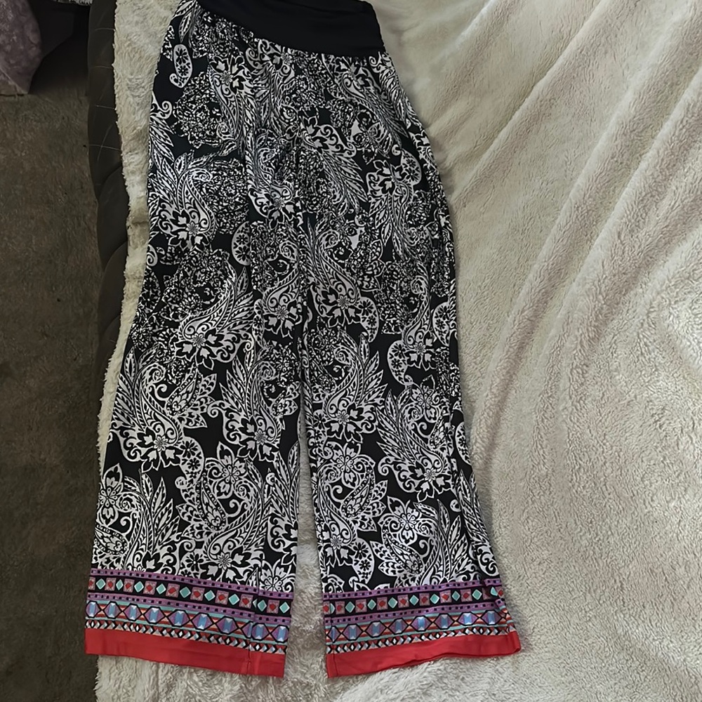 Apt. 9 Monochrome Paisley Pants
